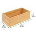 thumbnail image 3 of mDesign Bamboo Kitchen Organizer Storage Bin - Natural, 3 of 8