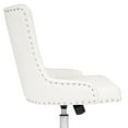 thumbnail image 3 of Impressions Vanity Raven Tufted Swivel Vanity Desk Chair, Armless Cushion Makeup Desk Chair (White), 3 of 9