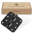 thumbnail image 6 of Cauldham (24 Pack) Heavy-Duty 4" Interior Door Hinges with 5/8" Radius Corners - Black, 6 of 7