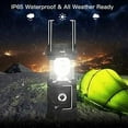 thumbnail image 3 of Linterna LED recargable solar/USB, potente lámpara de camping, linterna de jardín portátil de 2 modos, iluminación colgante de antorcha de 360° con impermeable para, 3 of 5
