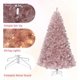 thumbnail image 5 of 7.5-foot rose gold tinsel pre-lit artificial christmas tree con 450 warm blanca LED lights, 5 of 6