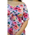 thumbnail image 4 of Blusa escote ajustable Roman Fashion, talla extra 1711 (Lila floreado) lila 36 Roman Fashion Blusa extra 1711, 4 of 6