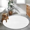 thumbnail image 6 of White Round Rug 3ft Area Rug Washable Soft Non-Slip 3' Circle Low Pile Rugs Modern Minimalist Pure Soild Color Carpet for Bedroom Living Room Entryway Home Office Dining Room, 6 of 8