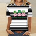 thumbnail image 2 of Camisetas Casuales de Mujer Nueva Moda Impresa Cuello Tripulado Manga Corta, Top Ligero para Diario Y Fiesta, 2 of 4