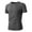 Dark Gray, variant on Men's Athletic T-Shirt, Workout Gym Tee, Stretch Breathable Performance Top, Solid Color Casual Short Sleeve Shirt
