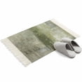 thumbnail image 4 of Sage Green Bathroom Rug 2'x3',Retro Oil Painting Modern Abstract Art Aesthetics Low Profile Front Entryway Rug with Tassels,Woven Cotton Washable Kitchen Mat Carpet for Foyer Bedroom Back Door Decor, 4 of 9