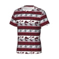thumbnail image 3 of Yiaed Buffalo Plaid Forest Print Mens Short Sleeve Tight Fit T-Shirt, Crewneck Casual Tee-XX-Large, 3 of 5