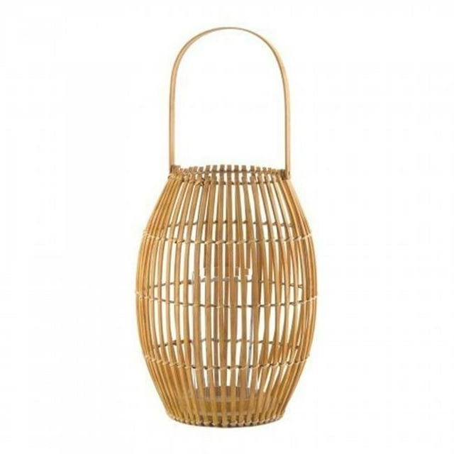Gallery of Light 10018927 Bamboo Lantern, Blue - Large