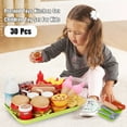 thumbnail image 3 of Bruce&Shark 30 Pcs Play Food Pretend Toys Kitchen Set Pretend Food Children Toy Set with Toy Food, Hamburger, Pizza and Fast Food For Kids Toddlers, 3 of 12