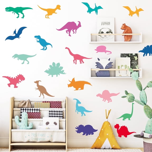 42 Pcs Dinosaur Stickers Vinyl Wall Decals for Kids Room Nursery Toddler Playroom Decor