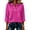 Hot Pink&06#0605A, variant on Garbnen Polo Shirt Women Raglan Collared Henley Womens Tops 3/4 Sleeve Solid Color Casual Lightweight Fashion Work Golf Shirt Women White M