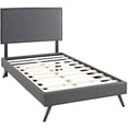 thumbnail image 6 of Modway Amaris Upholstered Twin Platform Bed Frame in Gray With Splayed Legs, 6 of 6