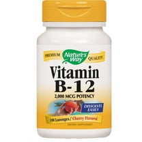 Nature's Way Vitamin B-12 2,000 mcg Potency Lozenges, Cherry flavored, 100 Ct