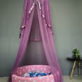 thumbnail image 4 of Princess Castle Round Dome Bed Canopy Mosquito Net Elegante malla y encaje, 4 of 8