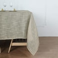 thumbnail image 4 of BalsaCircle 72" x 72" Beige Faux Burlap Table Overlay Premium Polyester Wedding Party Tablecloth, 4 of 6