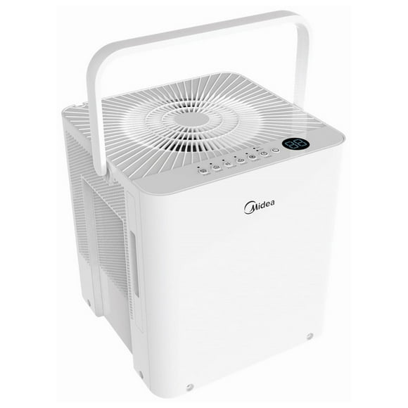 Midea Déshumidificateur Intelligent en CUBE de 50 Pintes avec Pompe, Blanc (Certifié Remis à Neuf)