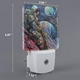 thumbnail image 2 of Fotbe Rainbow Astronaut Space Landscape Luz Nocturna LED, Luz de Noche con Sensor de Luz Natural de Anochecer a Amanecer, Se Enchufa a la Pared, Blanco Cálido 0.5W-UK, 2 of 7