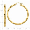 thumbnail image 3 of 14k Polished 3mm Twisted Hoop Earrings, 3 of 3