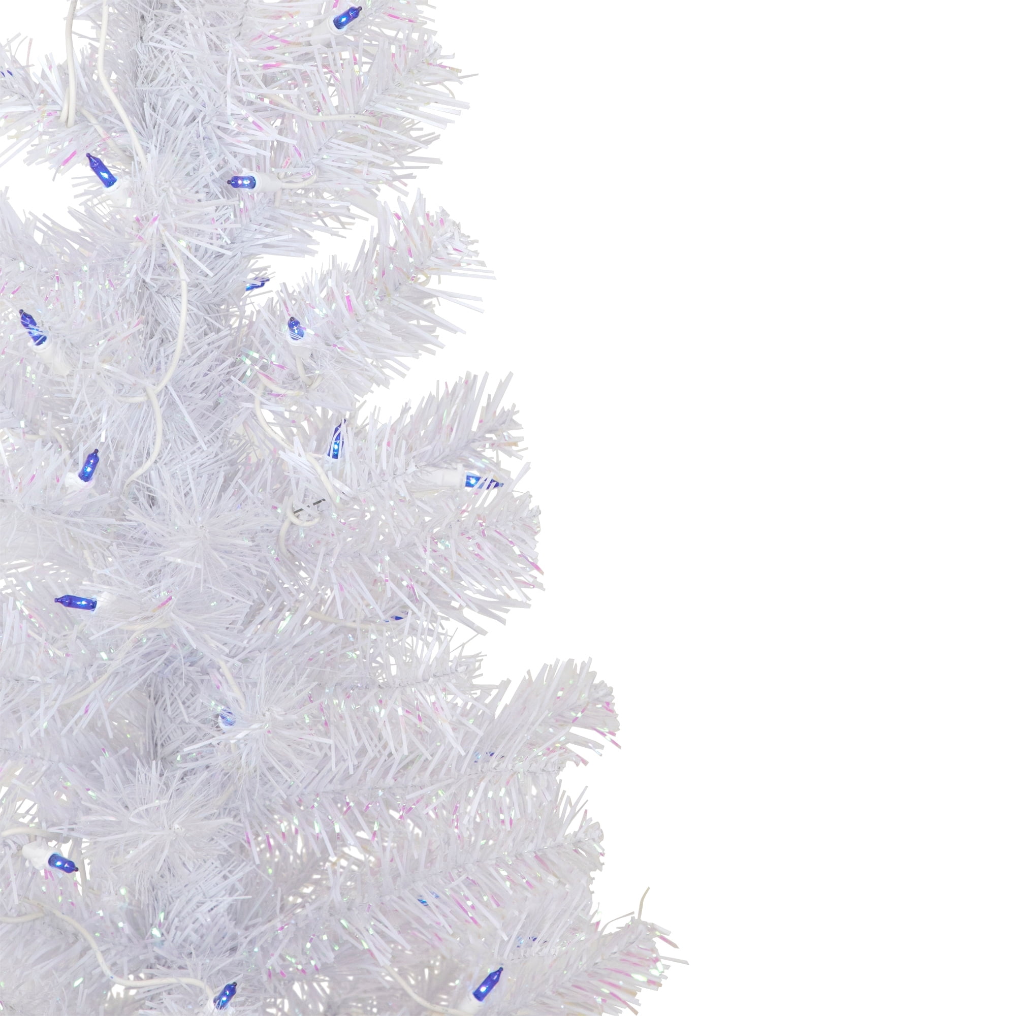 4' Pre-lit Rockport White Pine Artificial Christmas Tree Clear