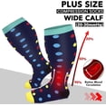 thumbnail image 5 of 3 pares de calcetines de compresión de talla grande calcetines de gran elasticidad calcetines de compresión deportivos y fitness ER, 5 of 5