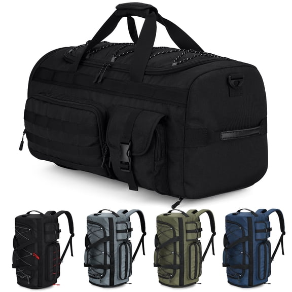Gonex 45L Travel Duffel Bag for Men, 3 in 1 Gym Bag Backpack with Shoes Compartment for Sports Weekender Workout