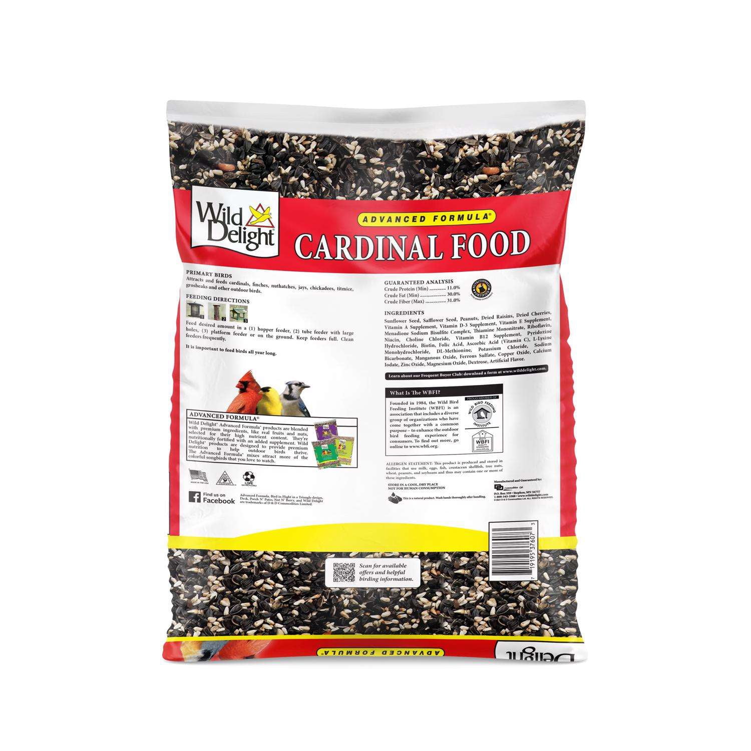 BIRD SHEET 15個セット Wild Delight Cardinal Wild Bird Food, 15 lb, Sunflower Seeds