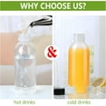 thumbnail image 3 of czcpp-12 Pack 12oz Bouteilles de Jus en Plastique Résistant à la Chaleur avec Couvercles (Sûr pour Lave-Vaisselle), Bouteilles Sensorielles en Plastique pour Smoothie, Contenants de Boisson Réutilisables en Vrac avec Couvercles pour Jus, Boisson, 3 of 4