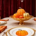 thumbnail image 6 of YOYTOO 7 Pcs Artificial Fake Pumpkins Fall Decoration, 4 Sizes, DIY Foam Pumpkins for Halloween Autumn Harvest Thanksgiving Table top House Dining Table Party Decoration (Orange), 6 of 10