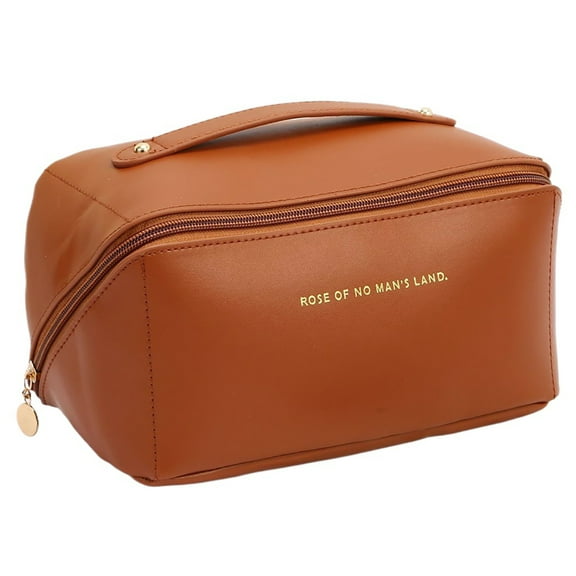 Travel Makeup Bag,Large Capacity Portable Toiletry Bag for Women Gift Waterproof PU Leather Cosmetic Pouch