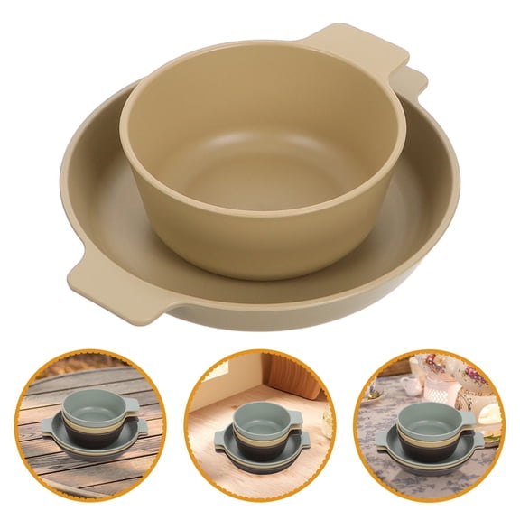 VORCOOL Reusable Table Plates And Tableware Bowls Set 1 Set Assorted Color For Effortless Cleaning Travel Use