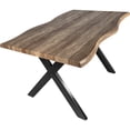 thumbnail image 1 of Mesa Comedor Rustica Tipo Madera 1.60m 6 Personas Acero, 1 of 5