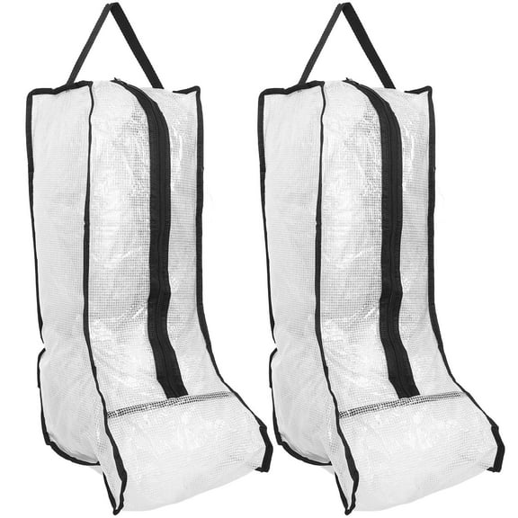 MLINS Clear PVC Boots Storage Bag with Zipper Closure for Travel and Daily Use Multi Color 7.8x3.9x11.8 Inches