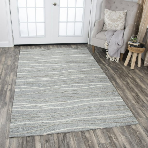 Rizzy Home ID968A Gray 8' x 10' HandTufted Area Rug