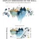 thumbnail image 3 of 2 Set Mountain Wall Decals Peel and Stick Arch Wall Stickers Geometric Wall Stickers & Murals Tree Wall Decals for Living Room Bedroom, 3 of 4