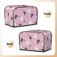 thumbnail image 3 of Toaster Cover 2 Slice Pink Cute Ghost Dustproof Bread Maker Cover Fingerprint Bakeware Protection Wide Slot Toaster Bag Reusable Kitchen Small Appliance Cover TC278, 3 of 6