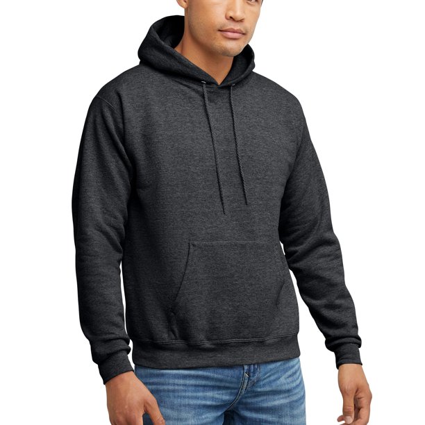 Sudadera con capucha Hanes EcoSmart para hombre Charcoal Heather 4XL