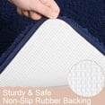 thumbnail image 4 of Softlife Absorbent Bathroom Rugs Microfiber Non Slip Bath Mat for Bathroom Soft Shaggy Rug,71"x24",Navy, 4 of 6