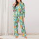 thumbnail image 2 of Fotbe Cute Pineapples Conjunto de Pijama de Manga Larga para Mujer con Estampado, Ropa de Dormir de 2 Piezas, Conjunto de Casa Suave y Cómodo con Bolsillos-Large, 2 of 7