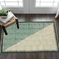 thumbnail image 3 of Casavani Green Block Printed Cotton Dhurrie Bedroom Living Room Carpets Outdoor Patio Rug 12x18 feet, 3 of 6
