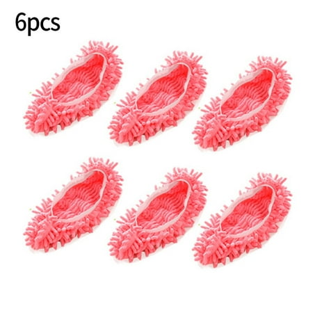 

6 X Dust Floor Cleaning Slippers Shoes Mop House Clean Shoe Cover Multifuncti