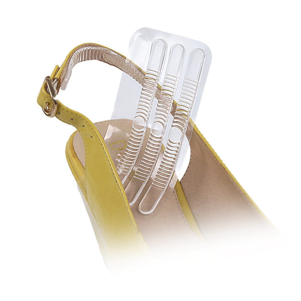 Nobrand 8pcs Sandal Strap Grips Soft Elastic Shock Absorbent High Heel Grip Heel Insert Clear