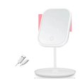 thumbnail image 1 of LED Makeup Mirror With Light Face Mirror With Storage Desktop Rotating Light Vanity Mirror Adjustable Dimmer USB Cosmetic Mirror ,Widely Use, 1 of 7