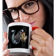 thumbnail image 2 of 3drose, Three Horse Riding with Horseshoe Equestrian, 11oz Two-tone Red Mug, 2 of 6