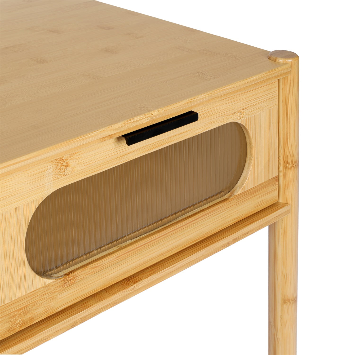 Kadyn Bedside Table, Bamboo Nightstand Side Table with 1 Drawer, Modern Night Stand for Bedroom, Living Room, Barnwood Kadyn Bedside Table, Bamboo Nightstand Side Table with 1 Drawer, Modern Night Stand for Bedroom, Living Room, Barnwood