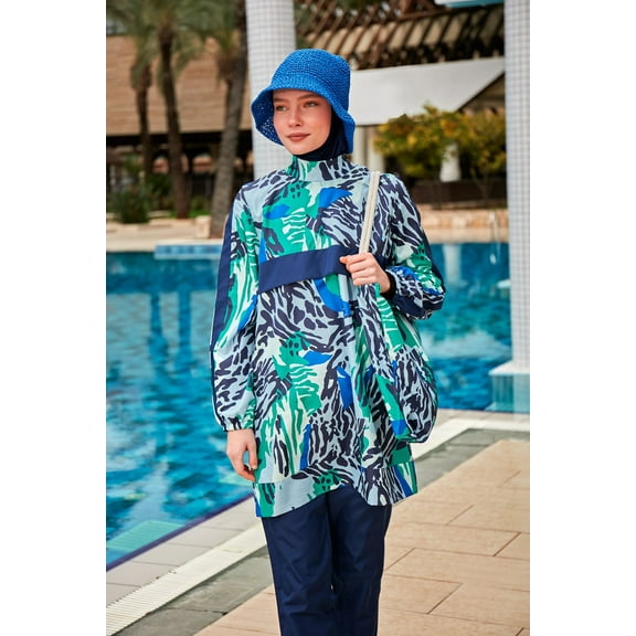 Colourful Burkini Modest Swimwear R2408 USA