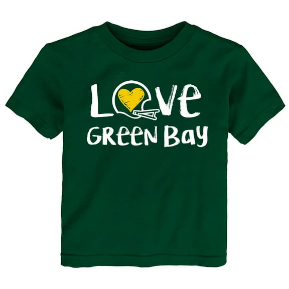 Future Tailgater Chalk Art Love Infant Toddler Youth T-Shirt for Green Bay Fans