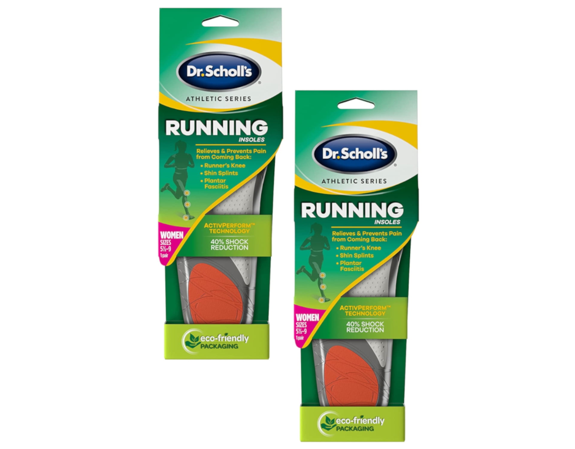 Dr Scholl's Athletic Series Running Insoles MENS SIZE 10.5-14 BRAND NEW! 