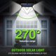 thumbnail image 5 of Luz Solar LED para exteriores con Sensor de movimiento PIR Solar Wdftyju lámpara de calle de pared de jardín impermeable 3 modos lámpara de seguridad de tres lados, 5 of 9