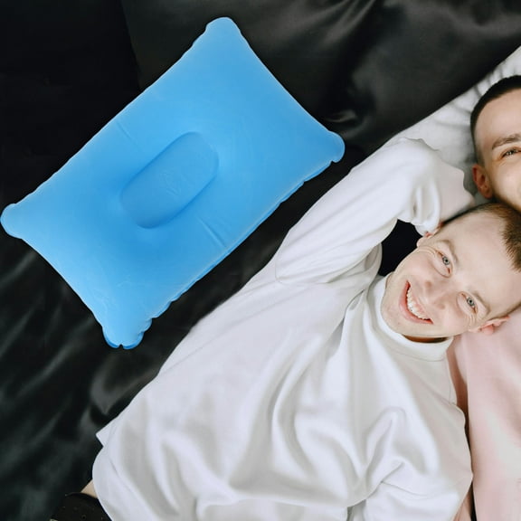 WHAMVOX Sky-blue Inflatable Camping Pillow for Comfortable Sleep and Outdoor Use PVC Cushion Compact