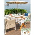 thumbnail image 5 of Outdoor Tablecloth with Umbrella Hole for Patio/Picnic/Party/Camping, Spring Botanical Waterproof Table Cloth Rectangle Table Cover Washable, Watercolor Leaves Deers Birds Country (60"x 120"), 5 of 8